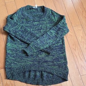 Green and Blue Knit Sweater